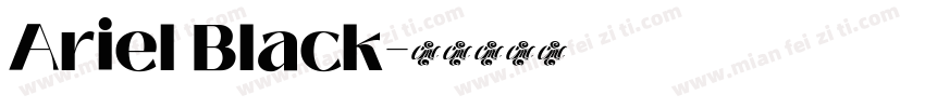 Ariel Black字体转换